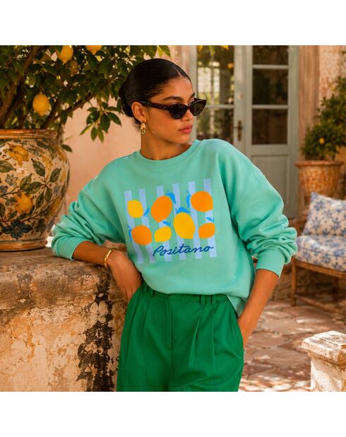 Sudadera de algodón Mint Positano