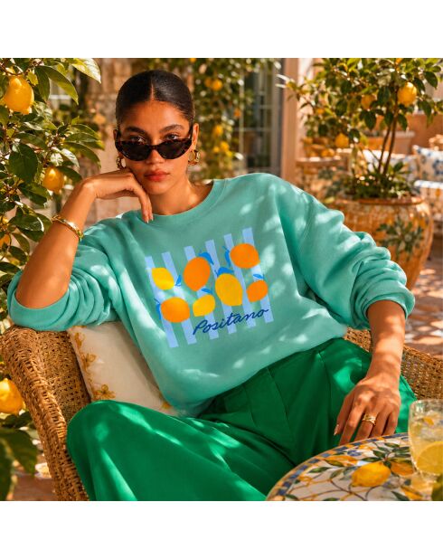 Sudadera de algodón Mint Positano