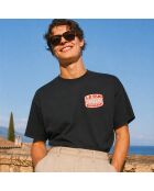 T-shirt Boxy Le Sud nera in cotone