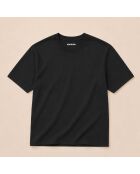 Schwarzes Eiffelturm-Baumwoll-T-Shirt