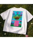 Boxy Summer Map wit katoenen T-shirt