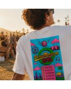 Boxy Summer Map wit katoenen T-shirt