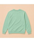 Sweatshirt van groen katoen met bloemen