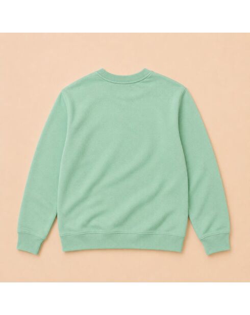 Sweatshirt van groen katoen met bloemen