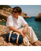 Gym Bag en coton pour femme bleu marine - 45x25x25 cm