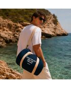 Gym Bag en coton pour femme bleu marine - 45x25x25 cm