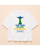T-shirt Brasil bianca in cotone