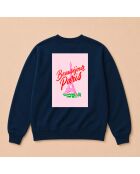 Marineblaues Baumwoll-Sweatshirt Eiffelturm