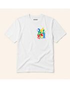 Buntes weißes Dolce Vita Baumwoll-T-Shirt