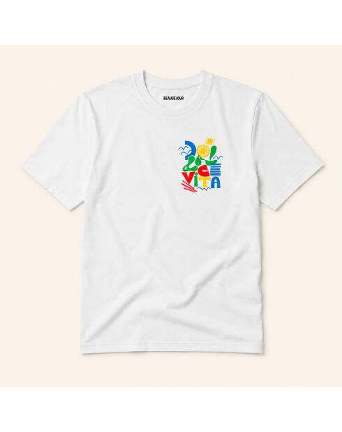 Buntes weißes Dolce Vita Baumwoll-T-Shirt