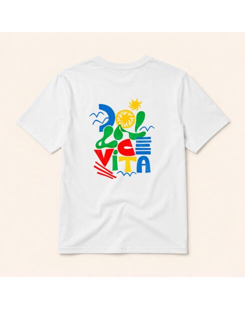 Buntes weißes Dolce Vita Baumwoll-T-Shirt