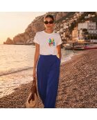 Buntes weißes Dolce Vita Baumwoll-T-Shirt