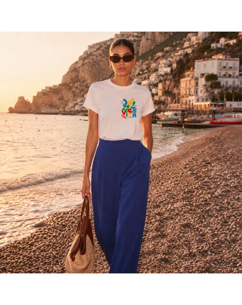 Buntes weißes Dolce Vita Baumwoll-T-Shirt