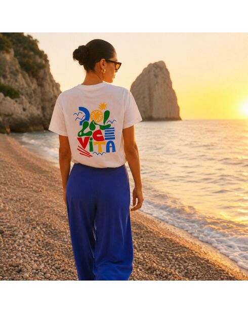 Buntes weißes Dolce Vita Baumwoll-T-Shirt