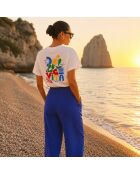 Buntes weißes Dolce Vita Baumwoll-T-Shirt