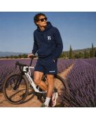 Marineblauwe hoodie van katoen B