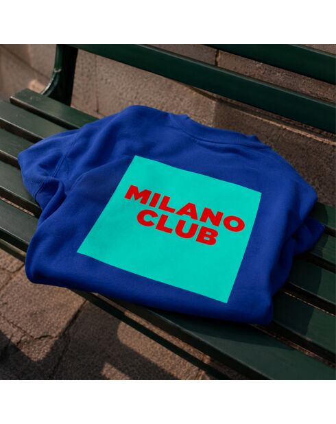 Sudadera de algodón azul royal Milano Club