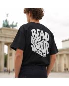 T-shirt Boxy Berlin nera in cotone