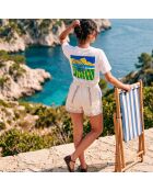 T-shirt Pique Nique Marseille in cotone bianco