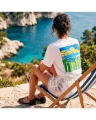 T-shirt Pique Nique Marseille in cotone bianco