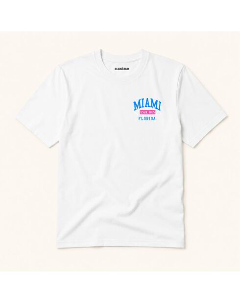 Weißes Baumwoll-T-Shirt Miami