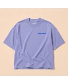 T-shirt boxy 100% Memories lavender in cotone