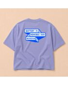 T-shirt boxy 100% Memories lavender in cotone