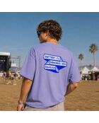 T-shirt boxy 100% Memories lavender in cotone