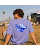 T-shirt boxy 100% Memories lavender in cotone