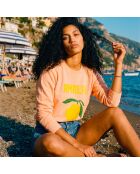 Sweatshirt van perzikkatoen Amalfi