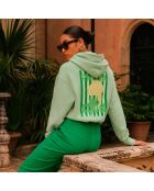 Hoodie en coton Pasta Club aloé