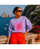Ciao Bella sweatshirt van lavendelkleurig katoen