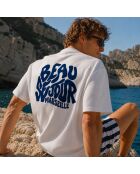Boxy wit T-shirt van Marseillekatoen in wit katoen