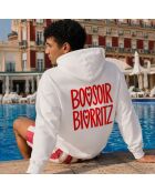Hoodie en coton Bonsoir Biarritz blanc