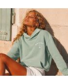 Ibiza mintkleurige katoenen hoodie