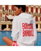 Hoodie en coton Bonsoir Biarritz blanc