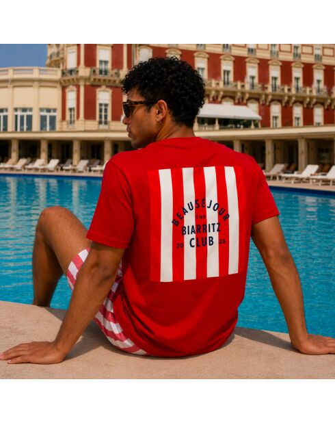 T-shirt en coton Biarritz Club rouge