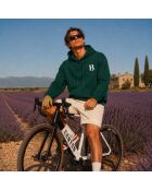 Hoodie en coton B vert