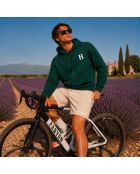 Hoodie en coton B vert