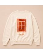 Sweatshirt en coton Tennis crème