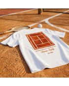 T-shirt da tennis bianca in cotone