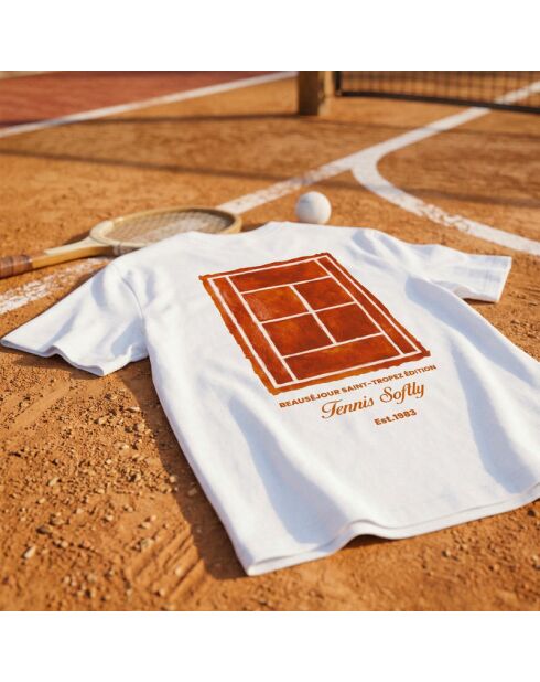 T-shirt da tennis bianca in cotone