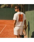 T-shirt da tennis bianca in cotone