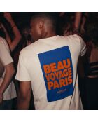 Cremefarbenes Baumwoll-T-Shirt Beau Voyage Paris