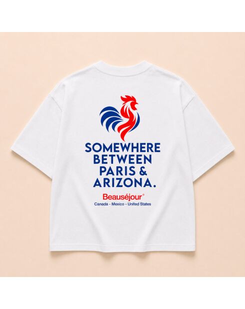 T-shirt France bianca in cotone