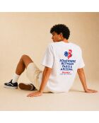T-shirt France bianca in cotone