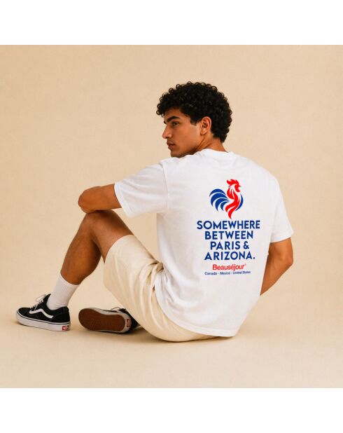 T-shirt France bianca in cotone