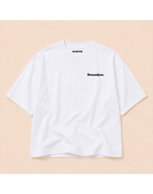 Boxy T-shirt van 100% Memories van wit katoen