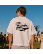 Boxy T-shirt van 100% Memories van wit katoen