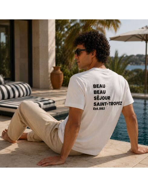 T-shirt Beau Beau Séjour bianca in cotone